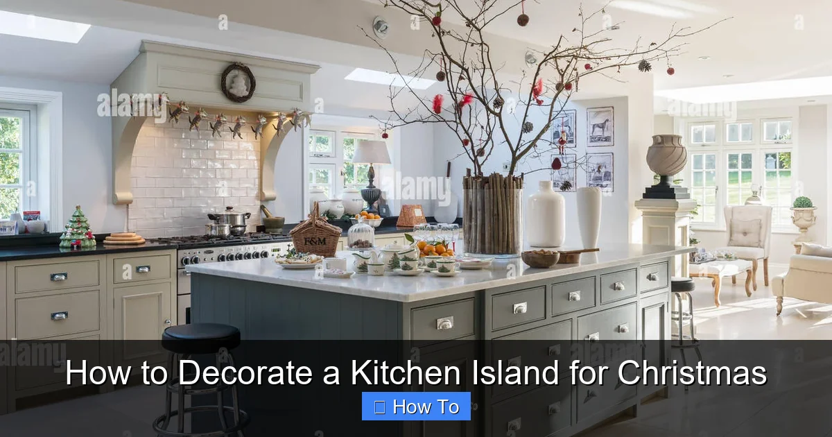 Featured image for How to Decorate a Kitchen Island for Christmas