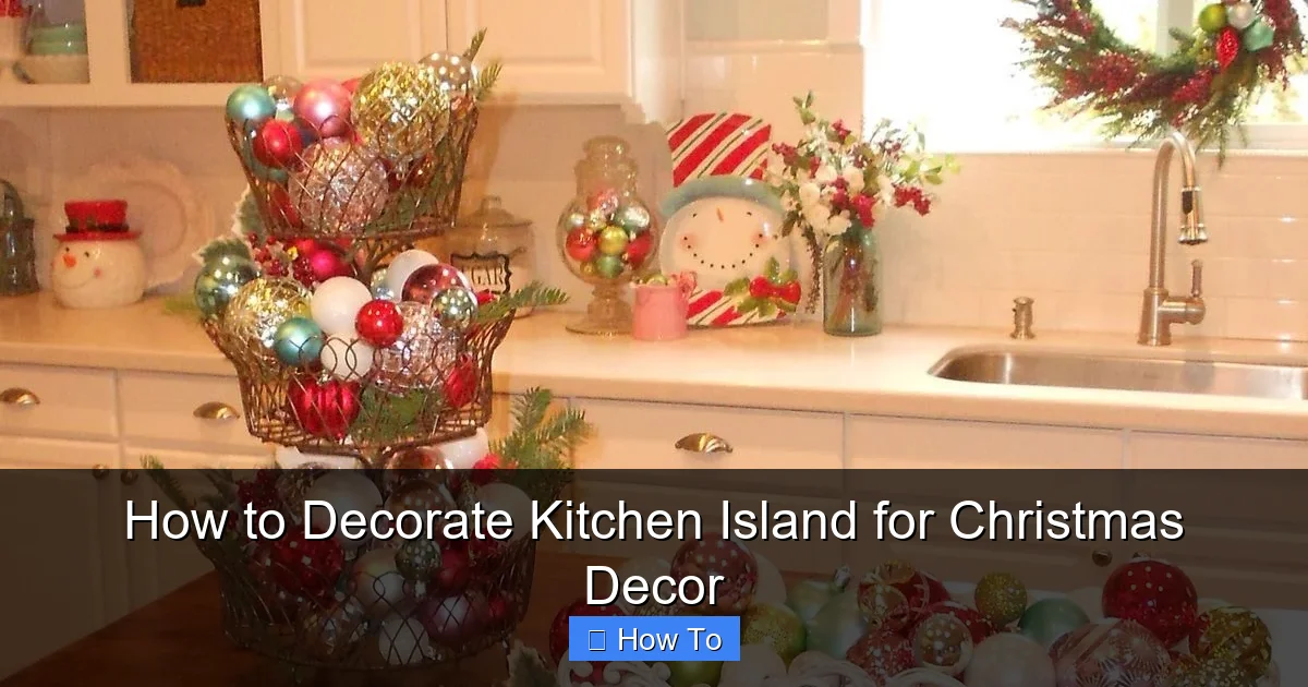 Featured image for How to Decorate Kitchen Island for Christmas Decor