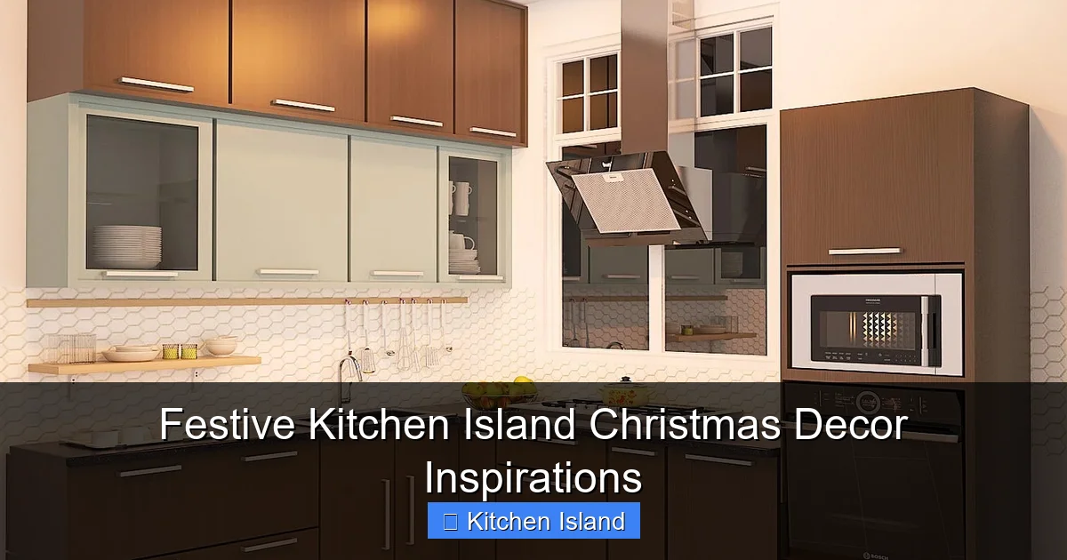 Featured image for Festive Kitchen Island Christmas Decor Inspirations