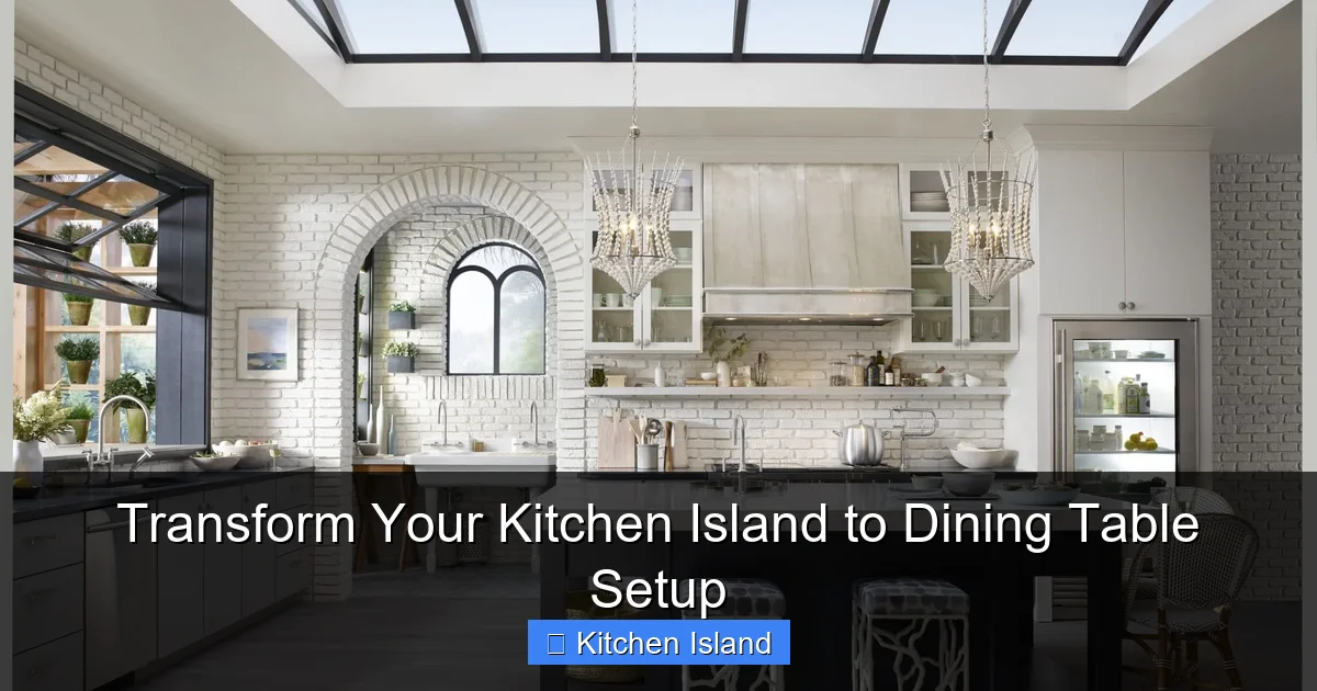 Featured image for Transform Your Kitchen Island to Dining Table Setup
