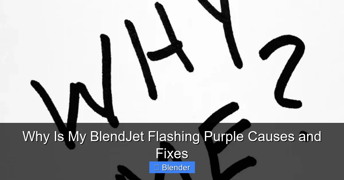 Featured image for Why Is My BlendJet Flashing Purple Causes and Fixes