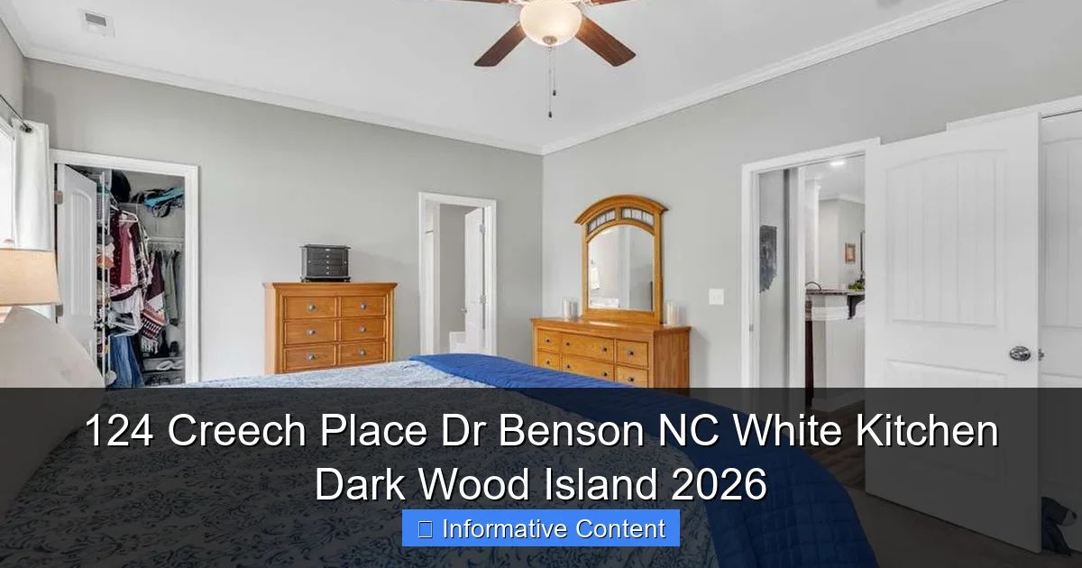 124 Creech Place Dr Benson NC White Kitchen Dark Wood Island 2026