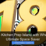18 in Deep Kitchen Prep Island with Wheels for RV Ultimate Space Saver