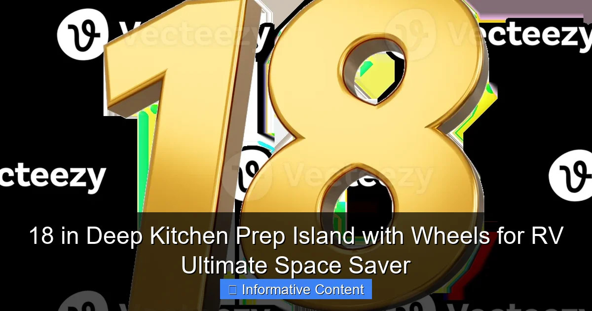 18 in Deep Kitchen Prep Island with Wheels for RV Ultimate Space Saver