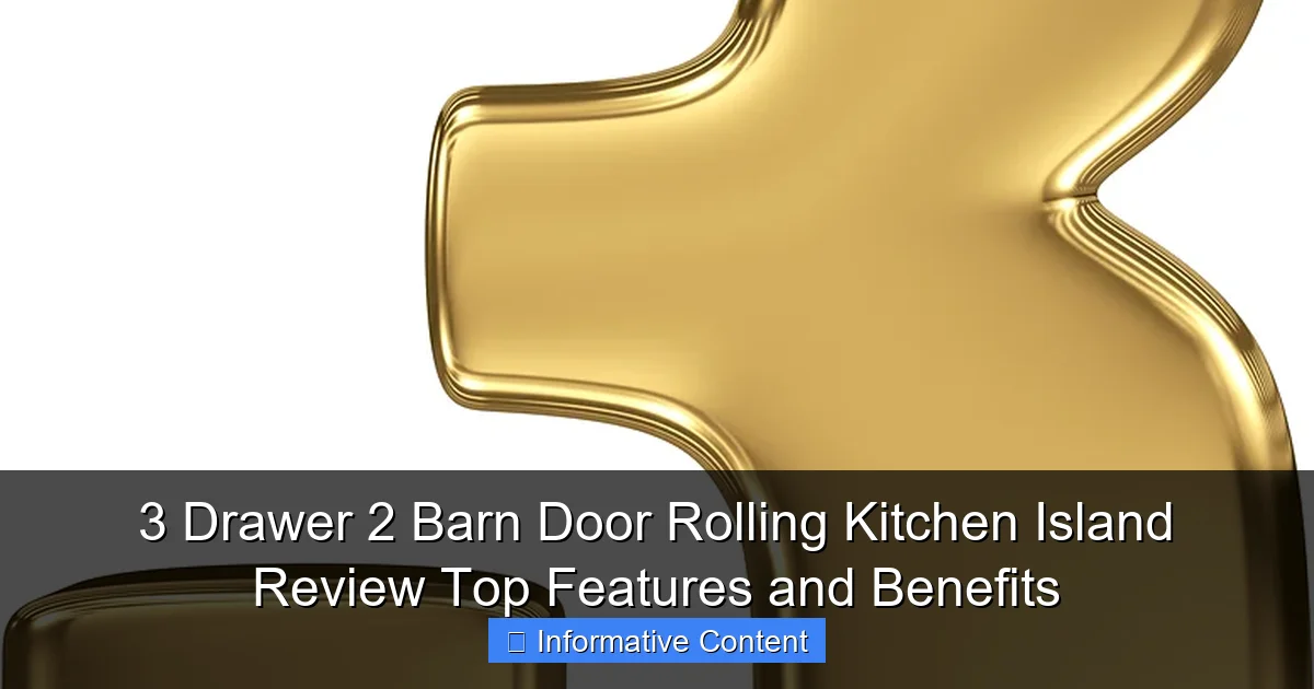 3 Drawer 2 Barn Door Rolling Kitchen Island Review Top Features and Benefits