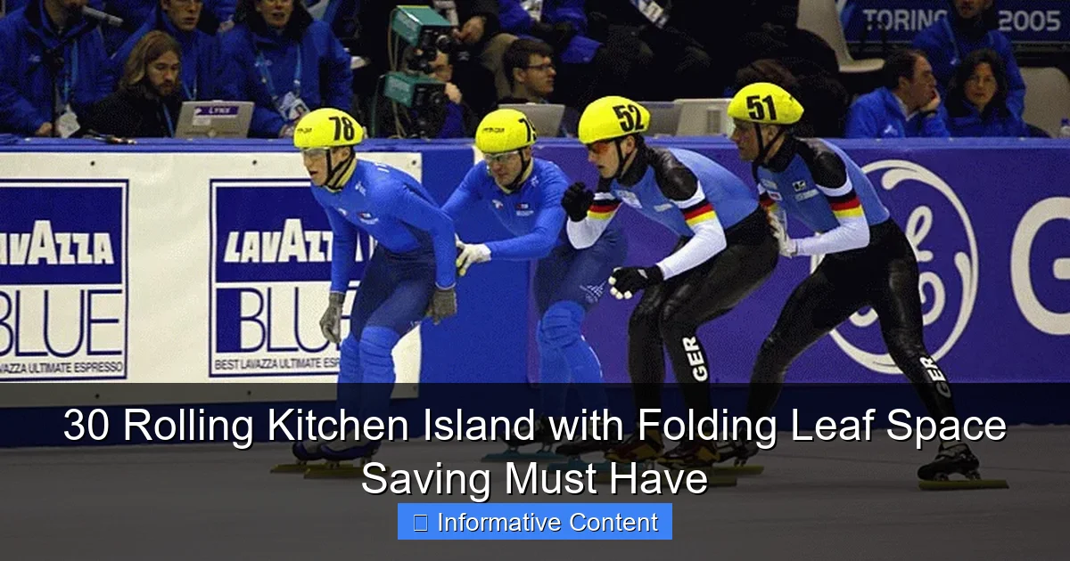 30 Rolling Kitchen Island with Folding Leaf Space Saving Must Have