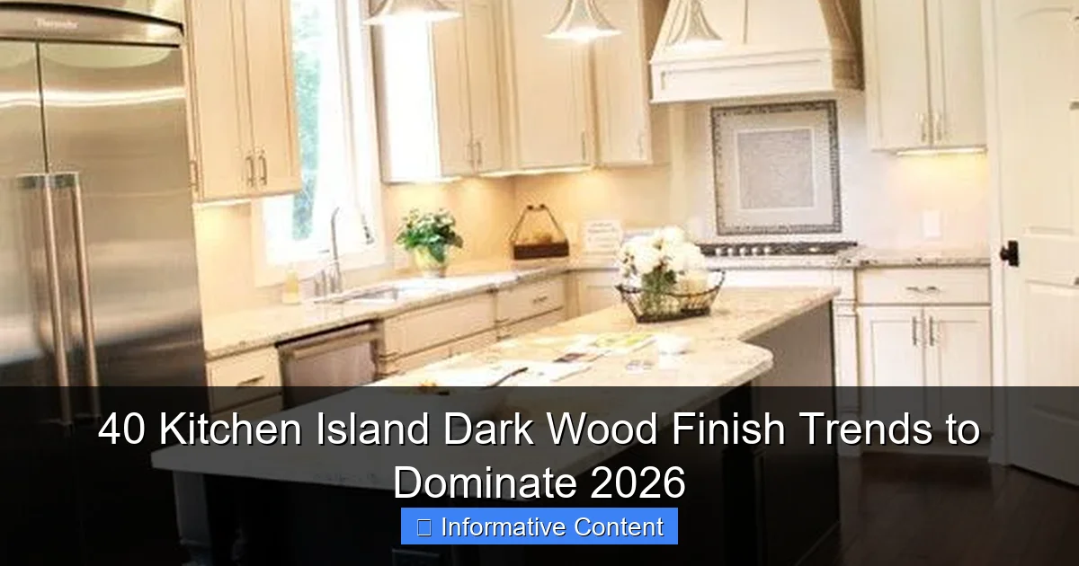 40 Kitchen Island Dark Wood Finish Trends to Dominate 2026