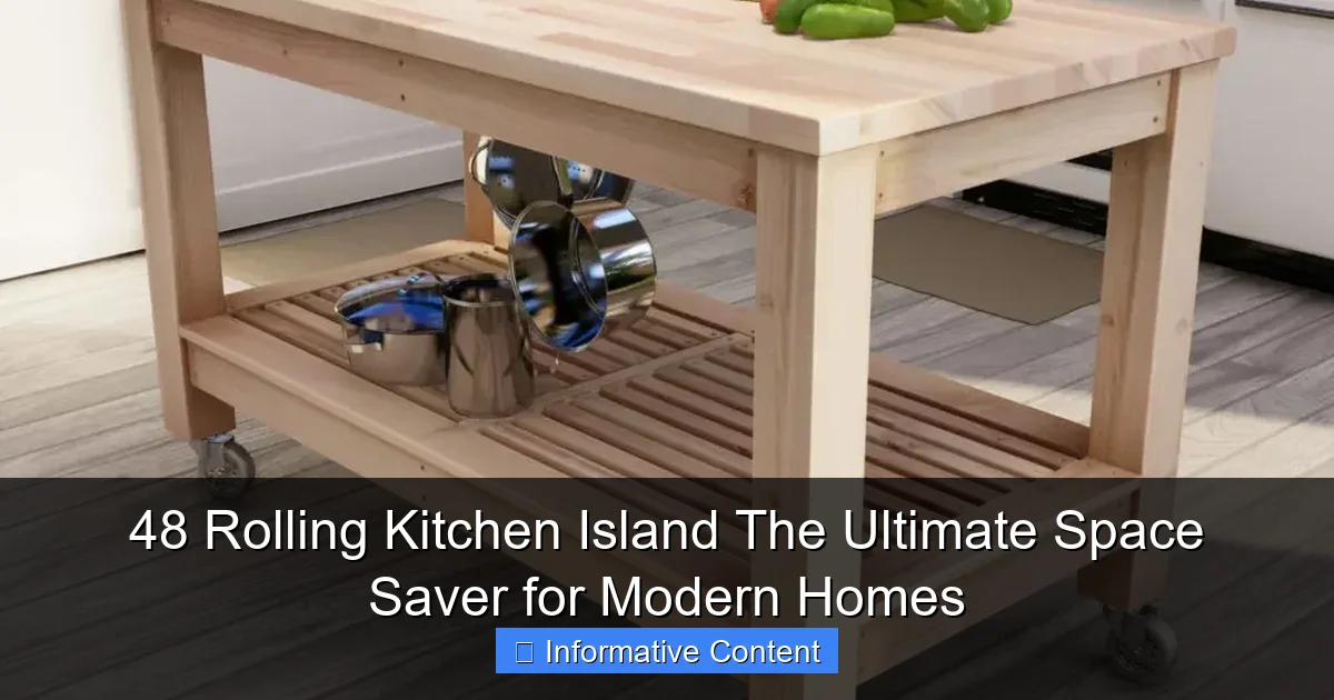 48 Rolling Kitchen Island The Ultimate Space Saver for Modern Homes