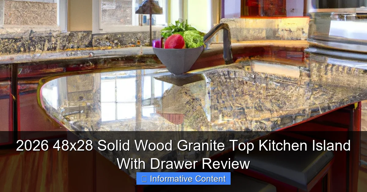 2026 48x28 Solid Wood Granite Top Kitchen Island With Drawer Review
