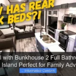 5th Wheel with Bunkhouse 2 Full Bathrooms and Kitchen Island Perfect for Family Adventures