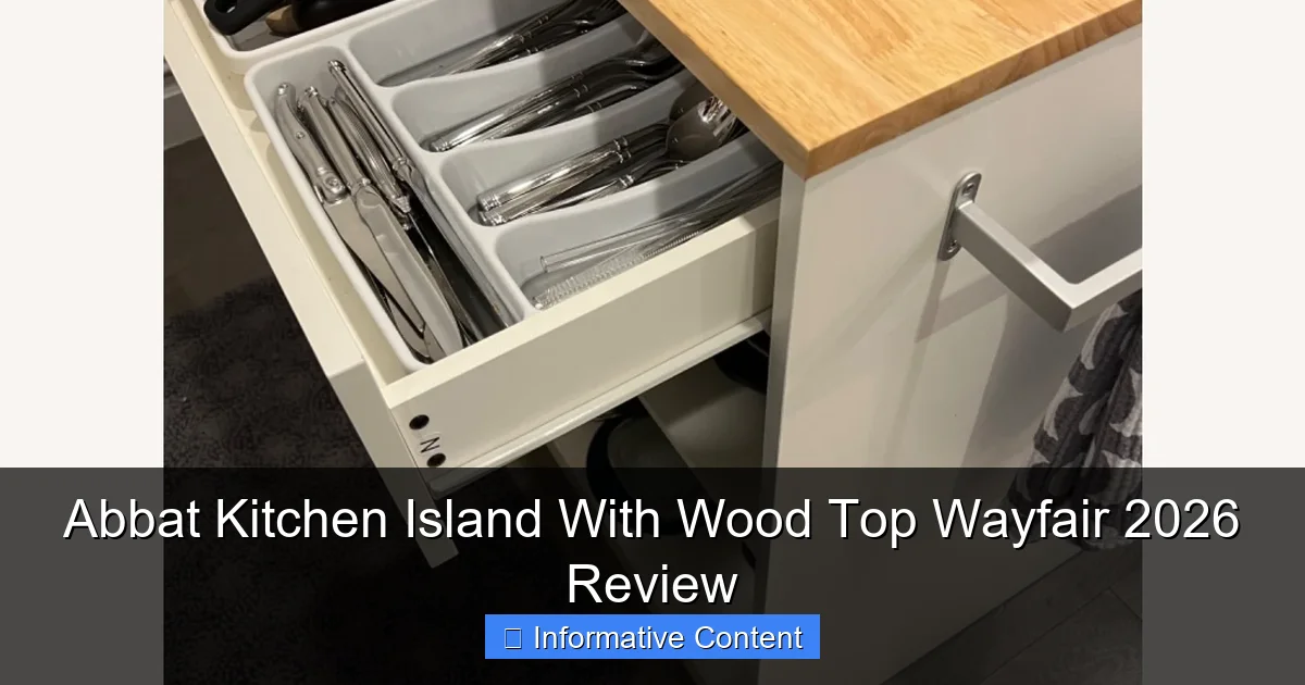 Abbat Kitchen Island With Wood Top Wayfair 2026 Review