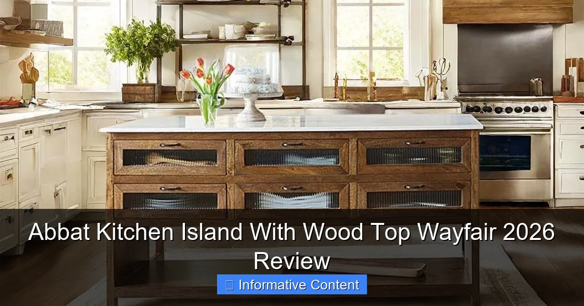 Abbat Kitchen Island With Wood Top Wayfair 2026 Review