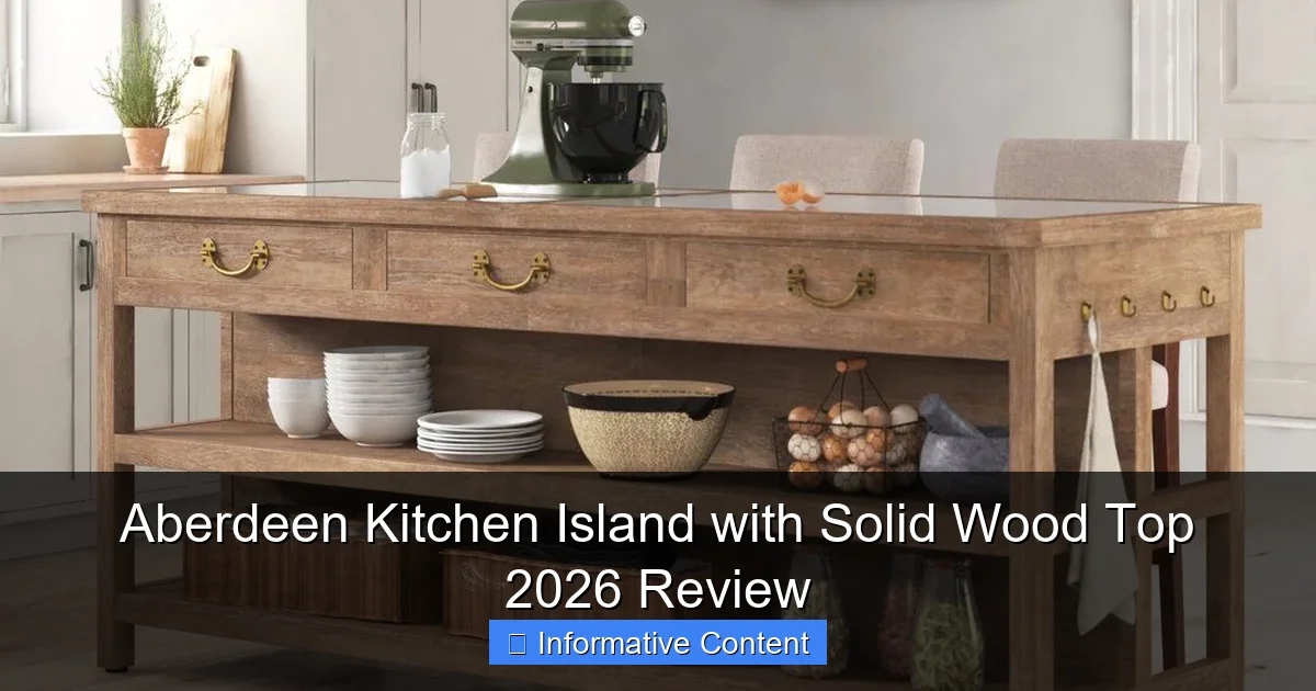 Aberdeen Kitchen Island with Solid Wood Top 2026 Review