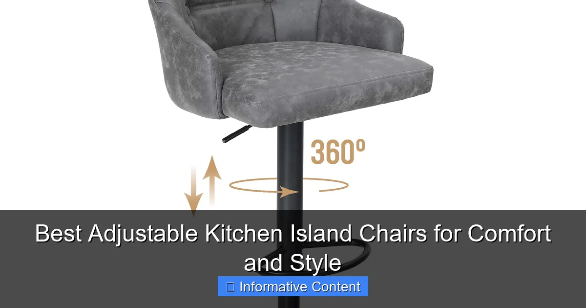 Best Adjustable Kitchen Island Chairs for Comfort and Style