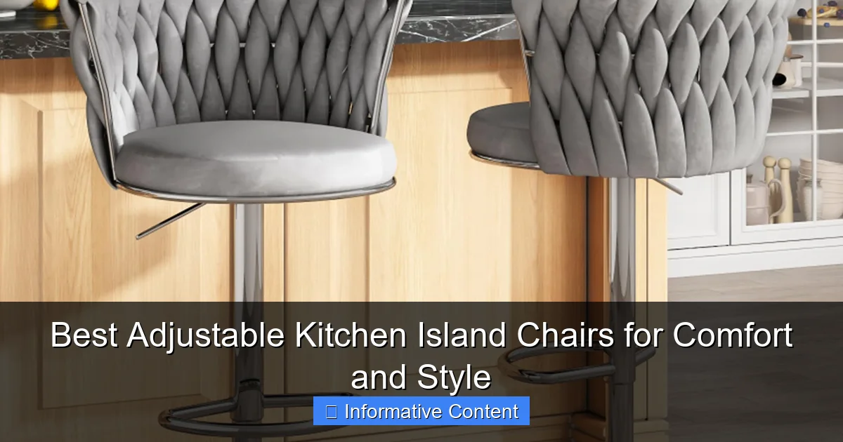 Best Adjustable Kitchen Island Chairs for Comfort and Style