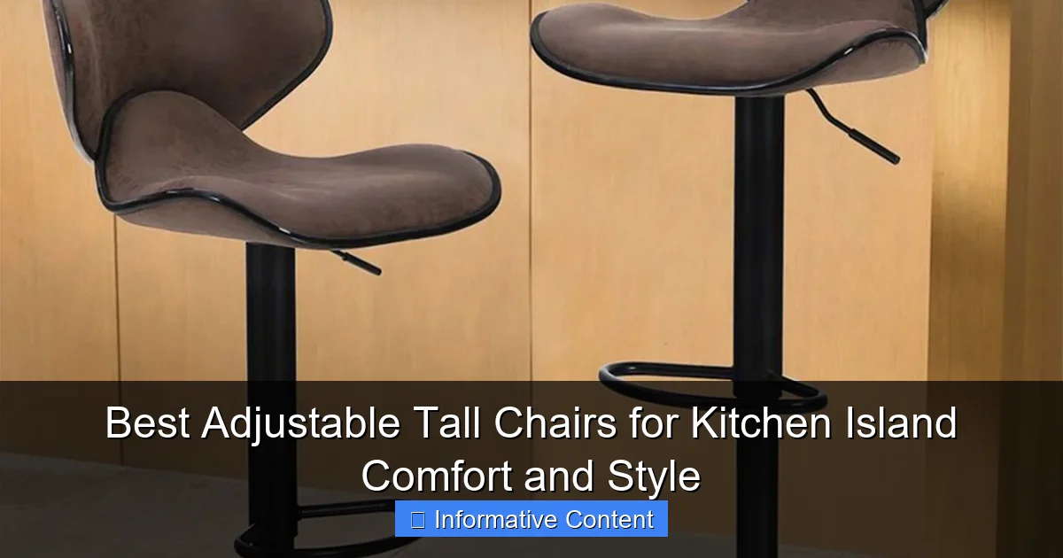 Best Adjustable Tall Chairs for Kitchen Island Comfort and Style