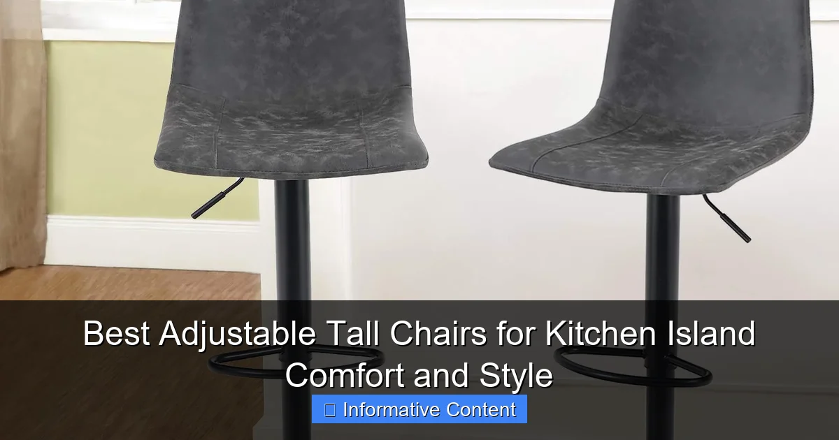 Best Adjustable Tall Chairs for Kitchen Island Comfort and Style