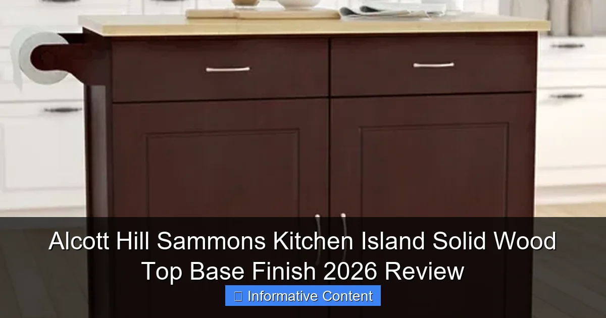 Alcott Hill Sammons Kitchen Island Solid Wood Top Base Finish 2026 Review