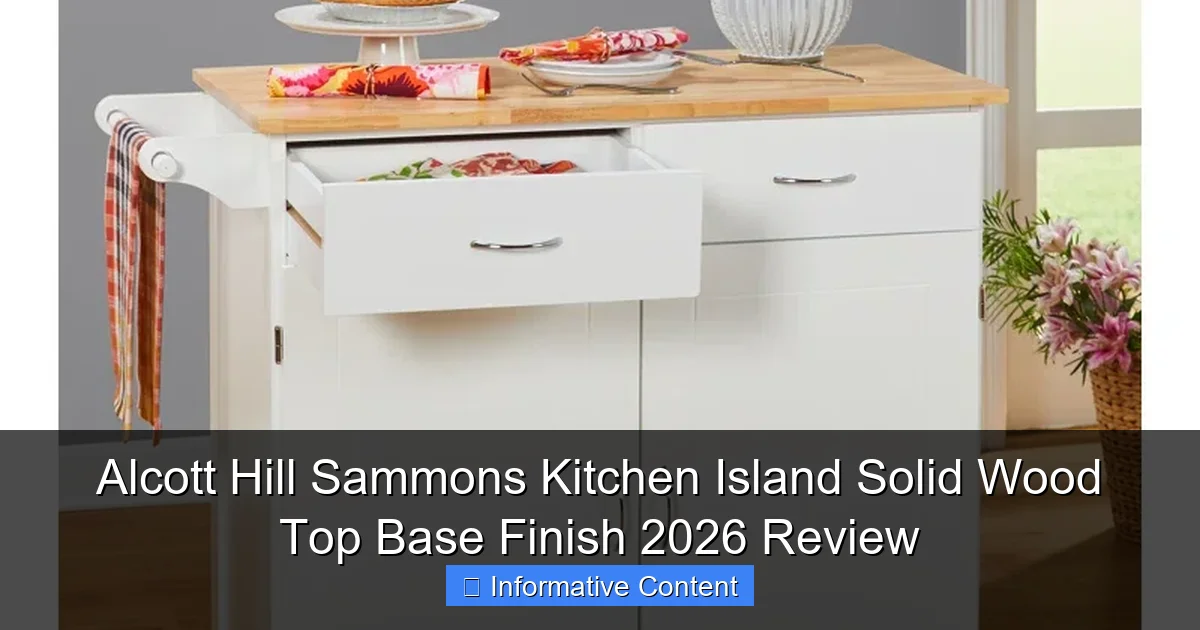 Alcott Hill Sammons Kitchen Island Solid Wood Top Base Finish 2026 Review