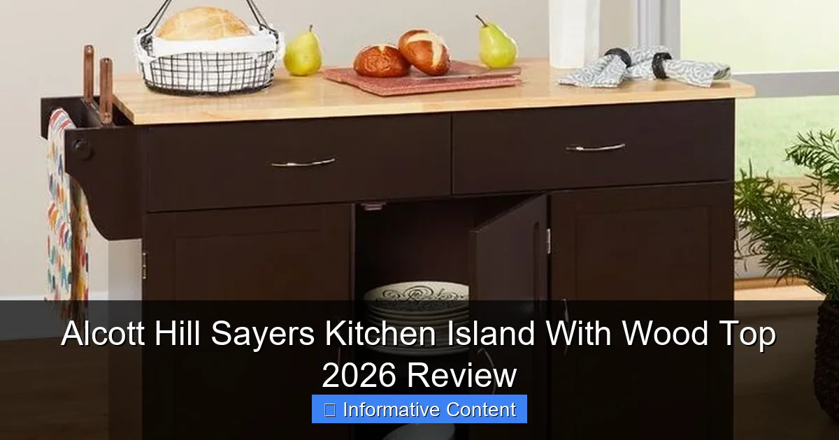 Alcott Hill Sayers Kitchen Island With Wood Top 2026 Review