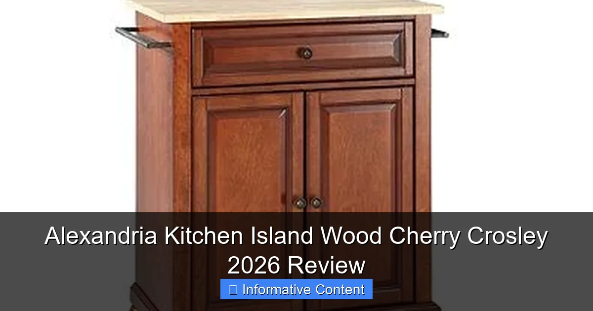 Alexandria Kitchen Island Wood Cherry Crosley 2026 Review