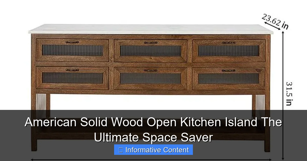 American Solid Wood Open Kitchen Island The Ultimate Space Saver