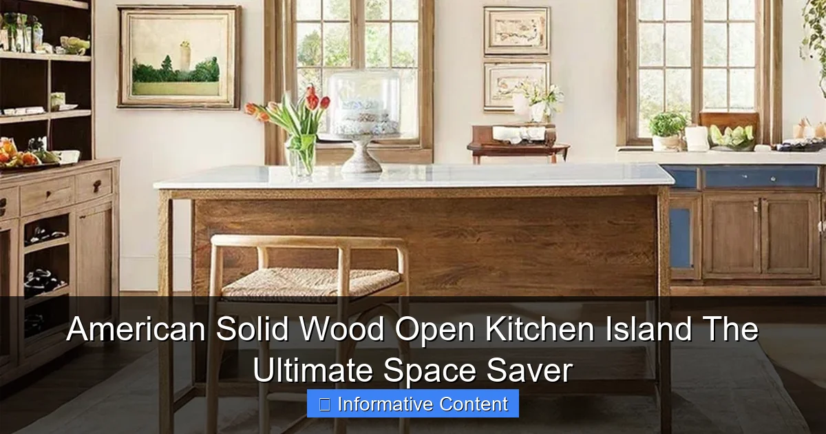 American Solid Wood Open Kitchen Island The Ultimate Space Saver