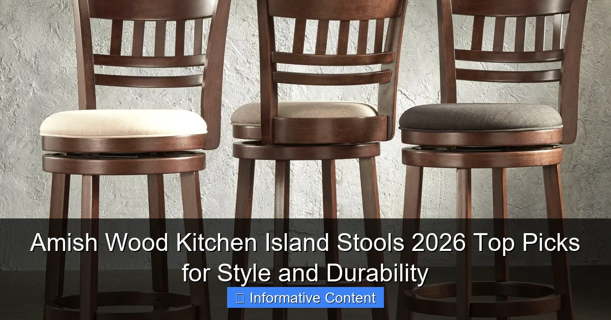 Amish Wood Kitchen Island Stools 2026 Top Picks for Style and Durability