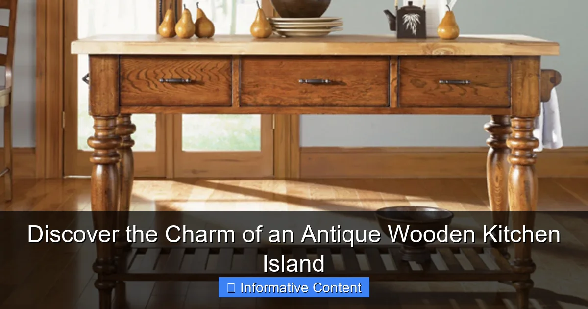Discover the Charm of an Antique Wooden Kitchen Island