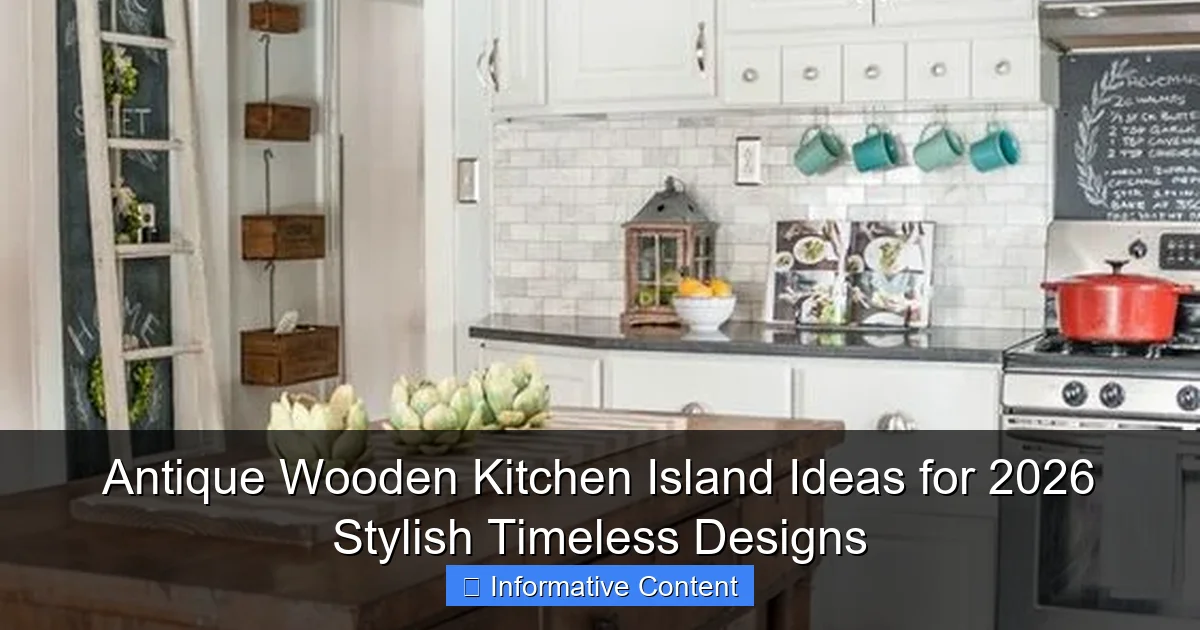 Antique Wooden Kitchen Island Ideas for 2026 Stylish Timeless Designs