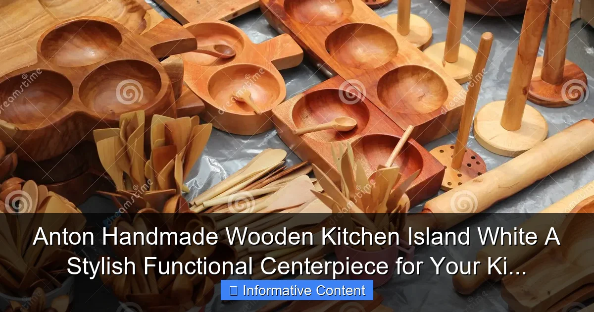 Anton Handmade Wooden Kitchen Island White A Stylish Functional Centerpiece for Your Ki...