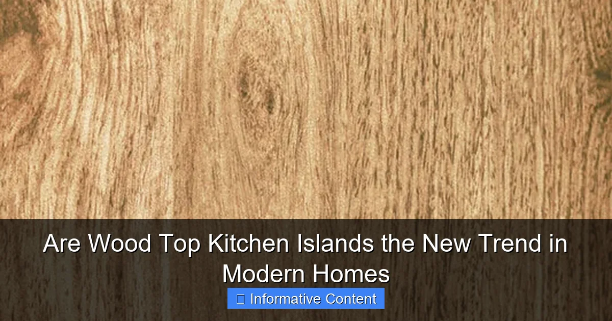 Are Wood Top Kitchen Islands the New Trend in Modern Homes