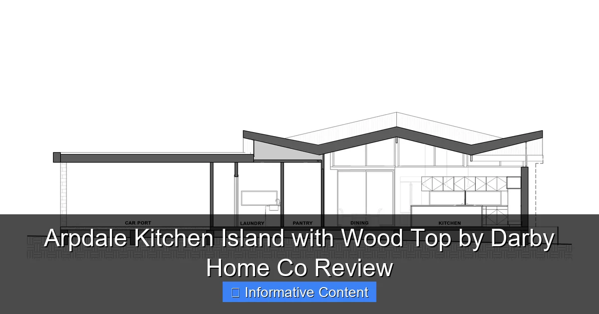 Arpdale Kitchen Island with Wood Top by Darby Home Co Review