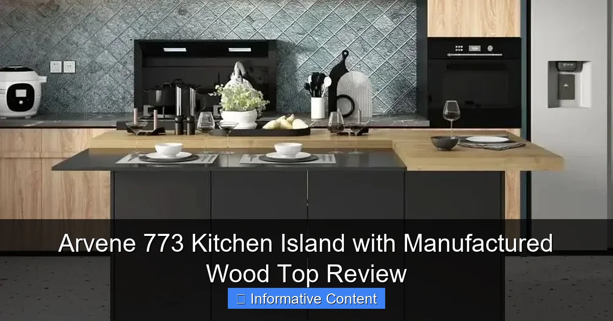 Arvene 773 Kitchen Island with Manufactured Wood Top Review