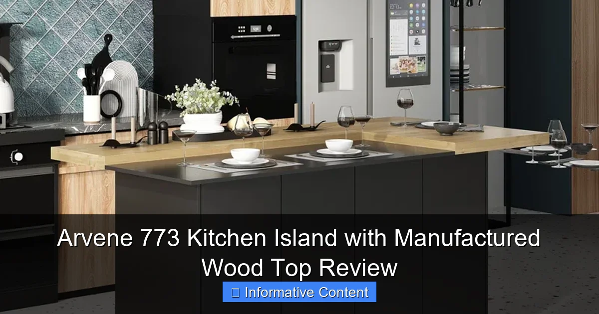 Arvene 773 Kitchen Island with Manufactured Wood Top Review