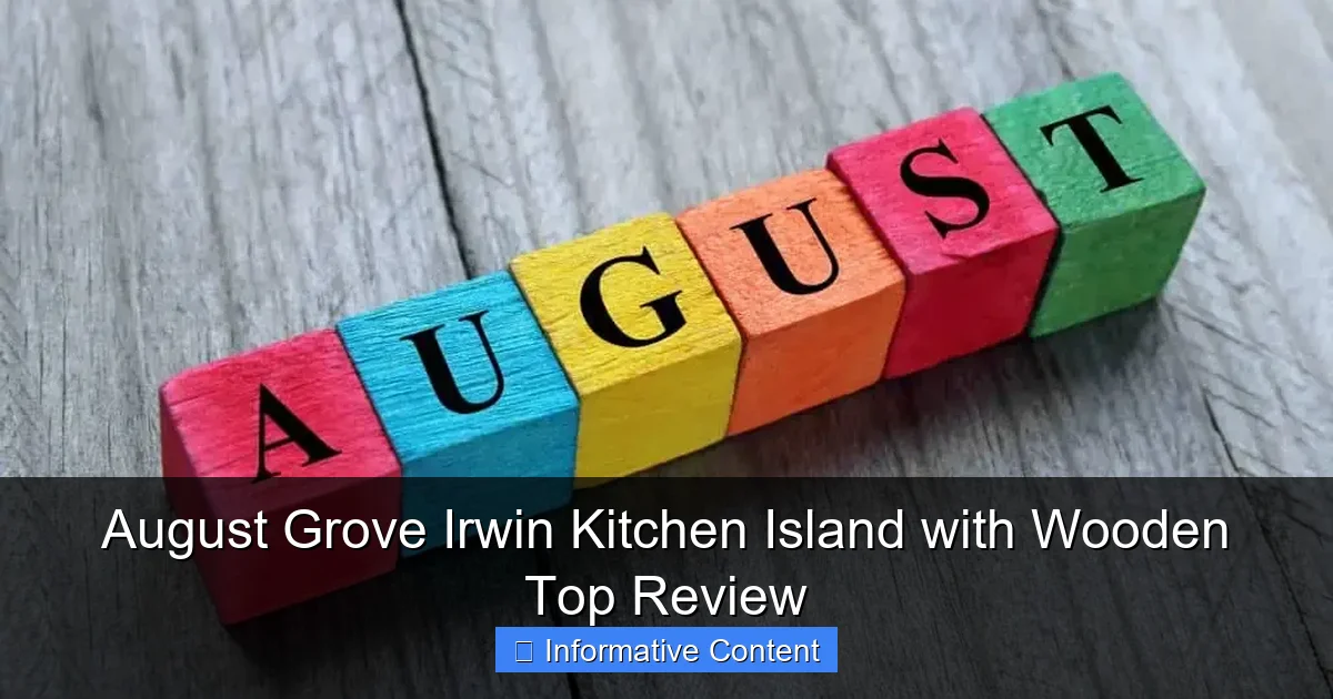 August Grove Irwin Kitchen Island with Wooden Top Review