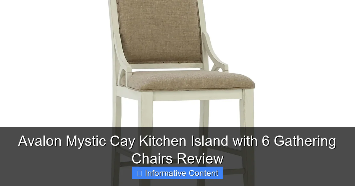 Avalon Mystic Cay Kitchen Island with 6 Gathering Chairs Review