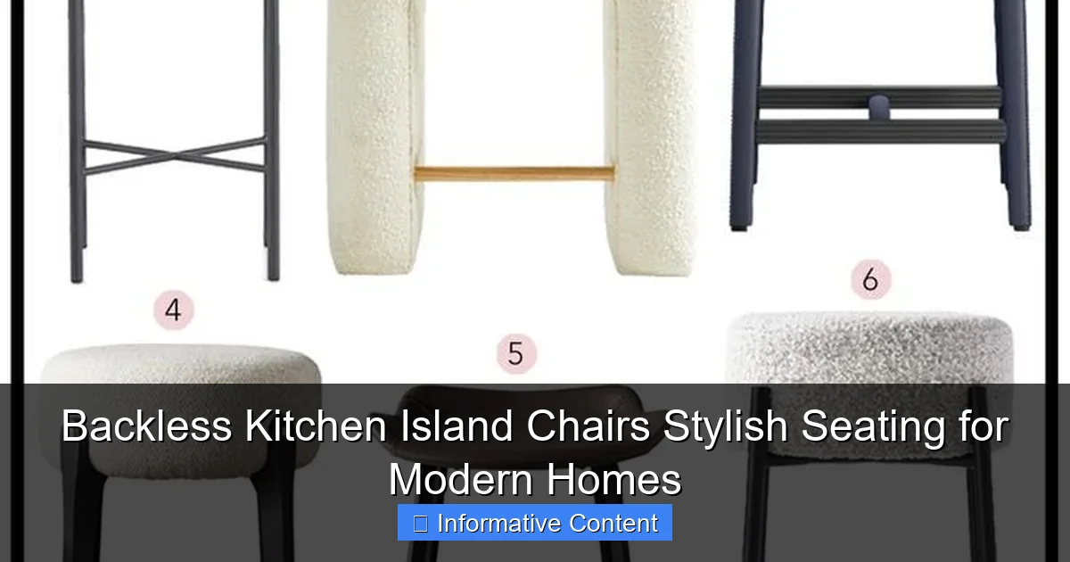Backless Kitchen Island Chairs Stylish Seating for Modern Homes