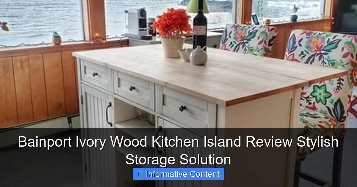 Bainport Ivory Wood Kitchen Island Review Stylish Storage Solution