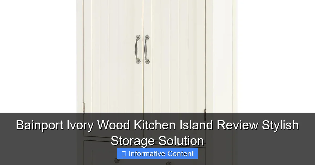 Bainport Ivory Wood Kitchen Island Review Stylish Storage Solution