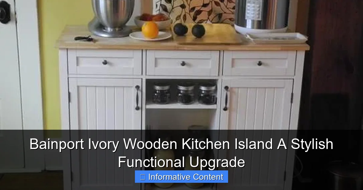 Bainport Ivory Wooden Kitchen Island A Stylish Functional Upgrade