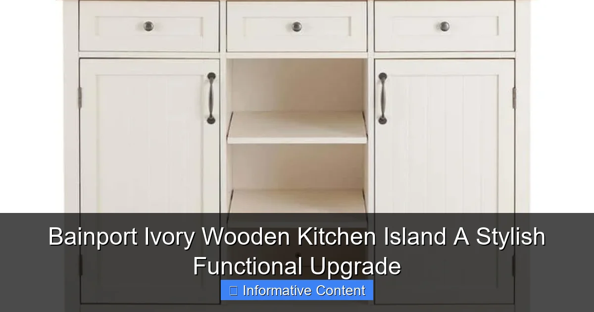 Bainport Ivory Wooden Kitchen Island A Stylish Functional Upgrade