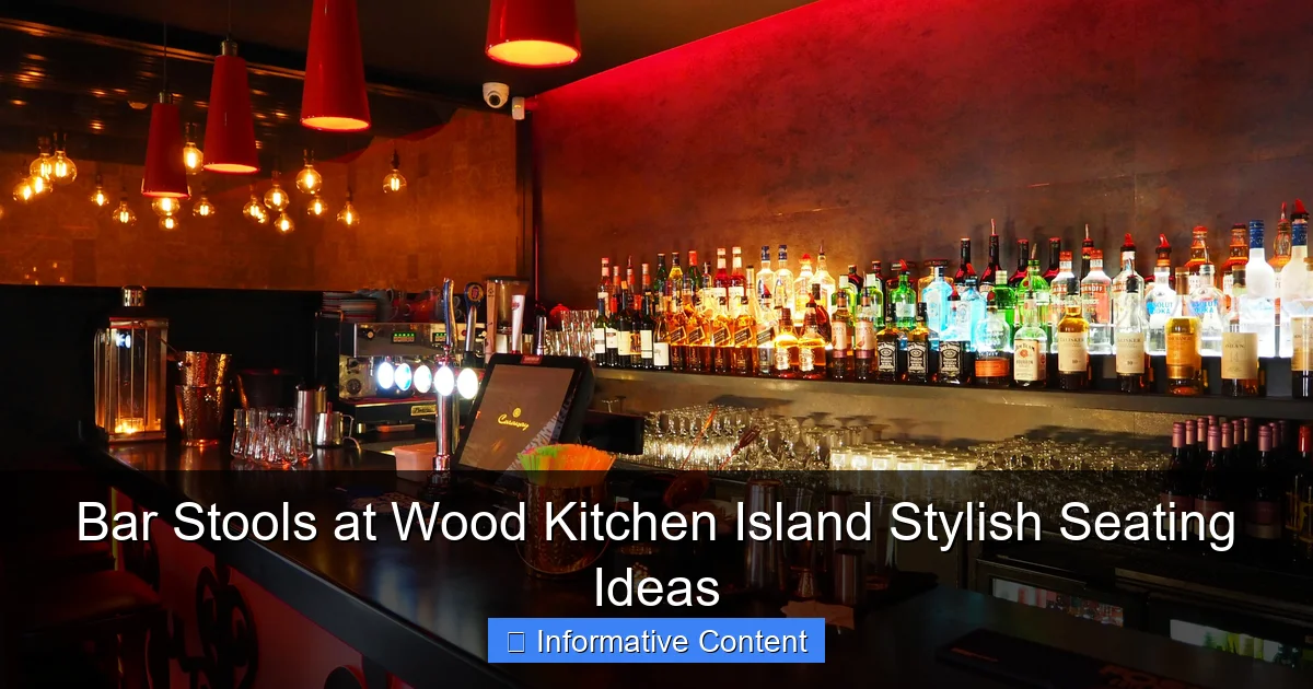 Bar Stools at Wood Kitchen Island Stylish Seating Ideas