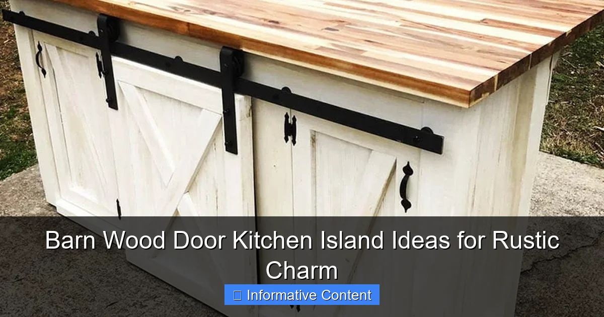 Barn Wood Door Kitchen Island Ideas for Rustic Charm
