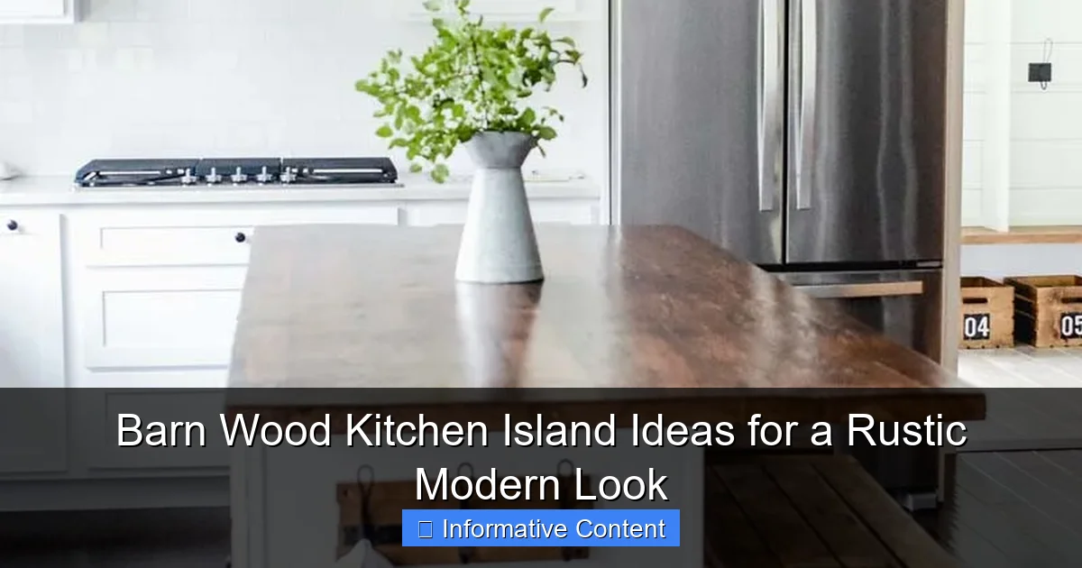 Barn Wood Kitchen Island Ideas for a Rustic Modern Look