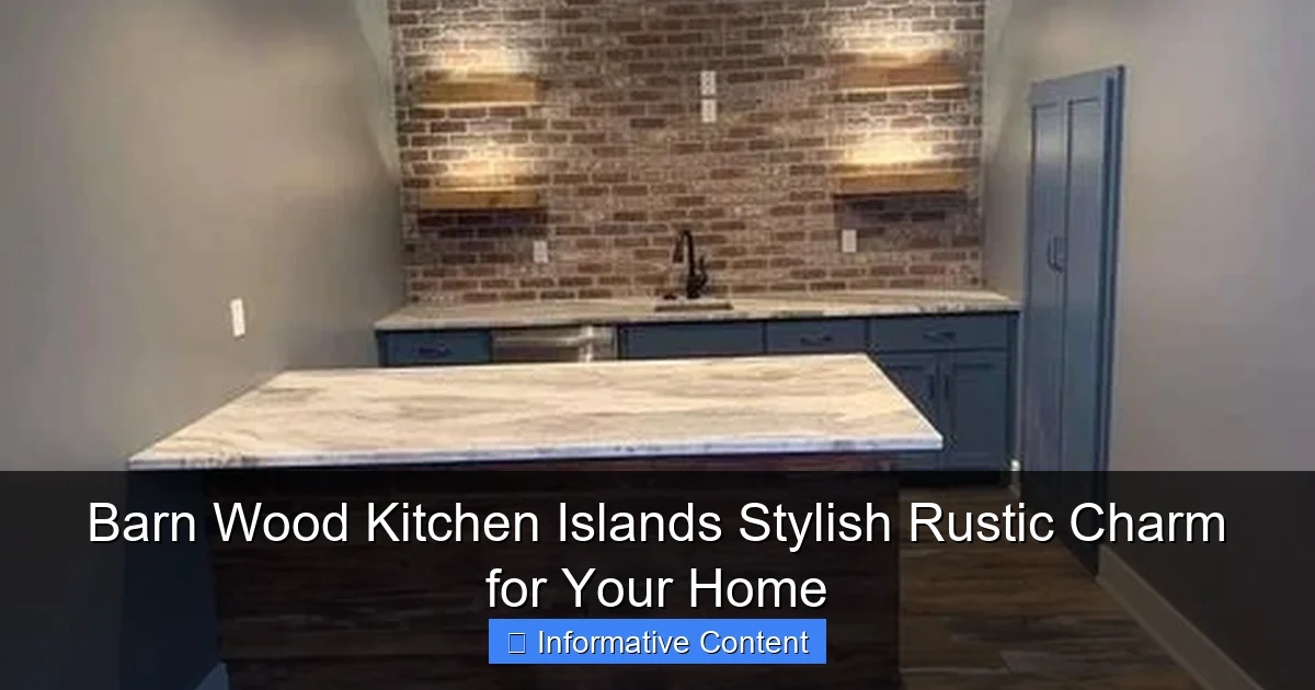 Barn Wood Kitchen Islands Stylish Rustic Charm for Your Home