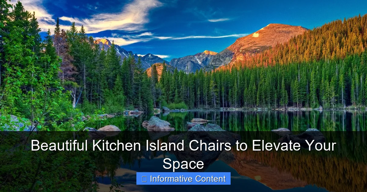 Beautiful Kitchen Island Chairs to Elevate Your Space