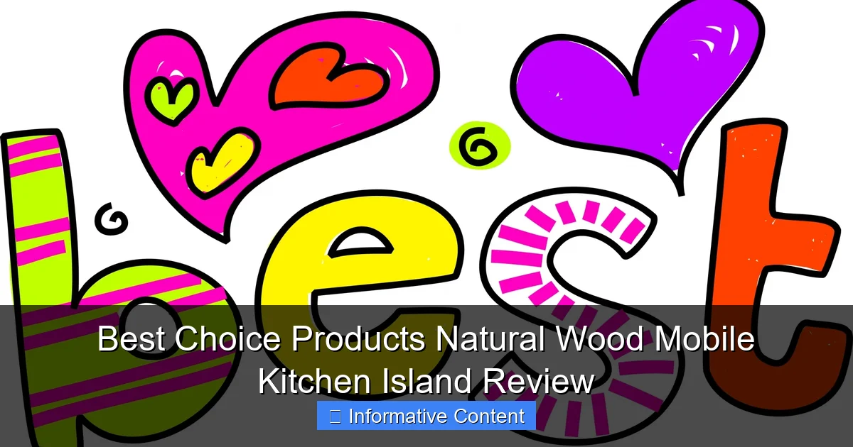 Best Choice Products Natural Wood Mobile Kitchen Island Review
