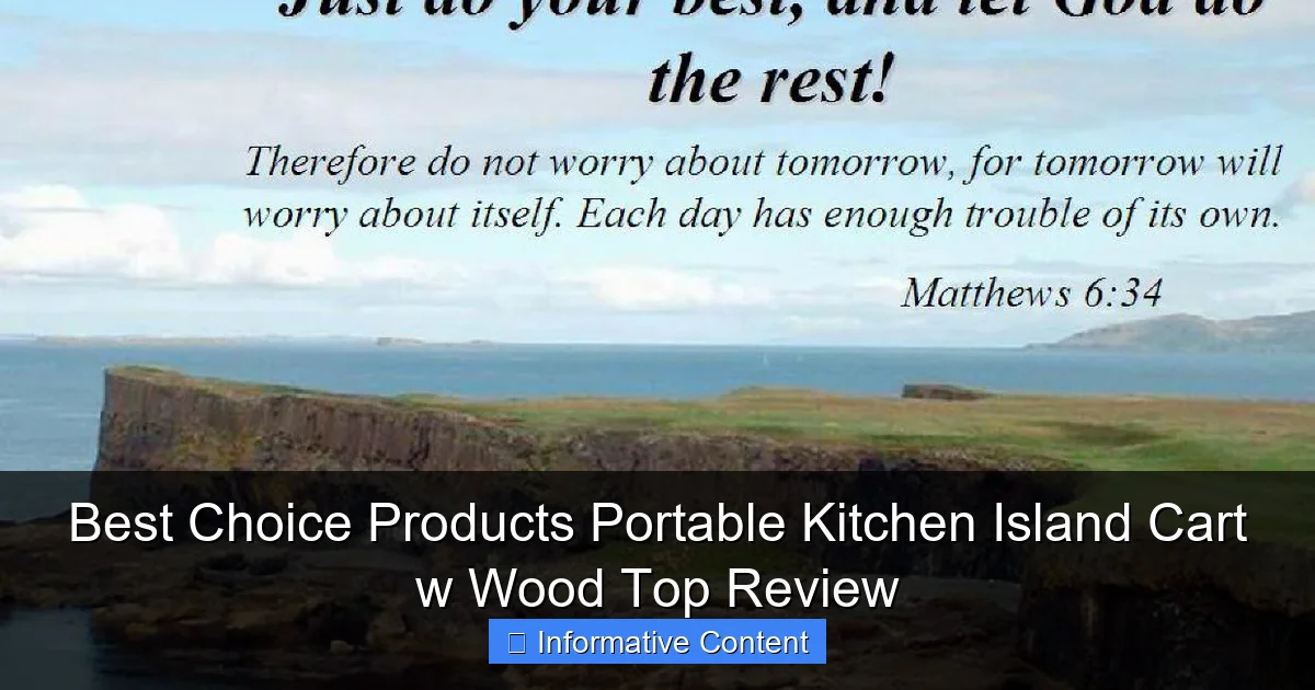 Best Choice Products Portable Kitchen Island Cart w Wood Top Review