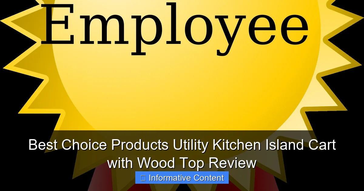 Best Choice Products Utility Kitchen Island Cart with Wood Top Review